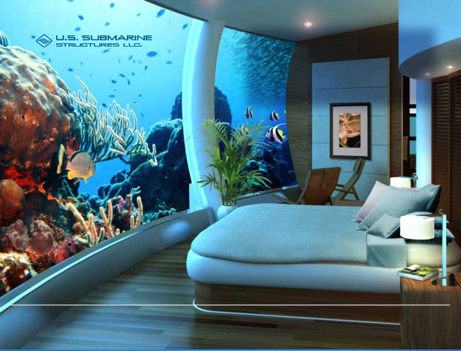 H2OME undersea residence underwater home undersea bedroom